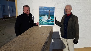 Donation of painting to Covesea Lighthouse